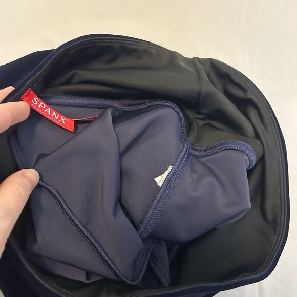 Spanx Velvet Leggings High Waisted Navy Blue - Size XL - Picture 12 of 12